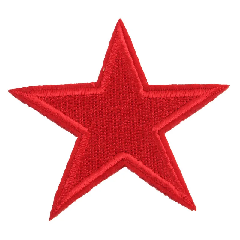 5pcs Red Star Applique Embroidered Patches Iron Cartoon Embroidery Accessory