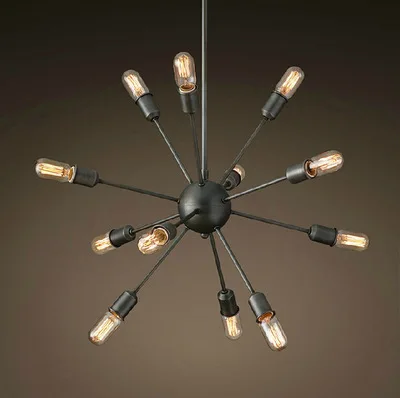 

T Retro Iron Lamp For Living Room Home Indoor Bedroom