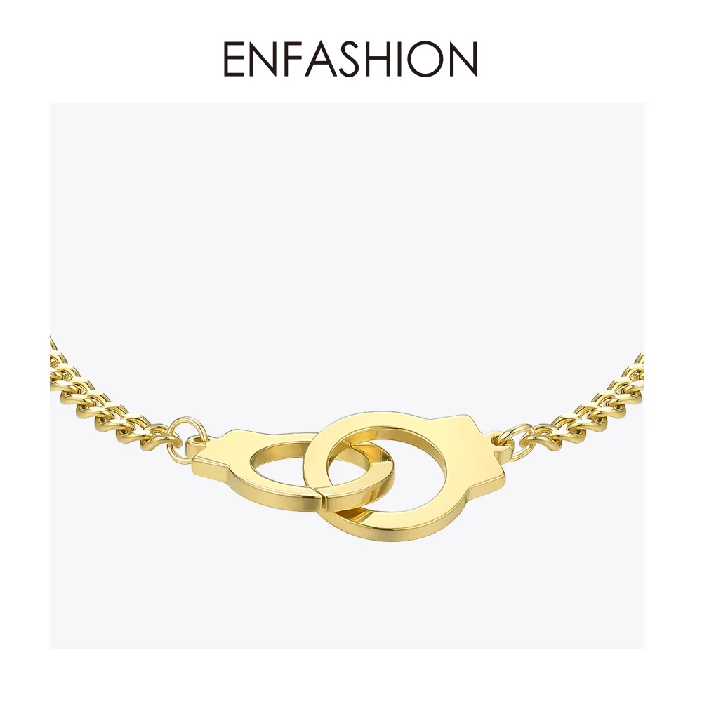 ENFASHION панк наручные браслеты из нержавеющей стали Викинг замок цепь браслет для