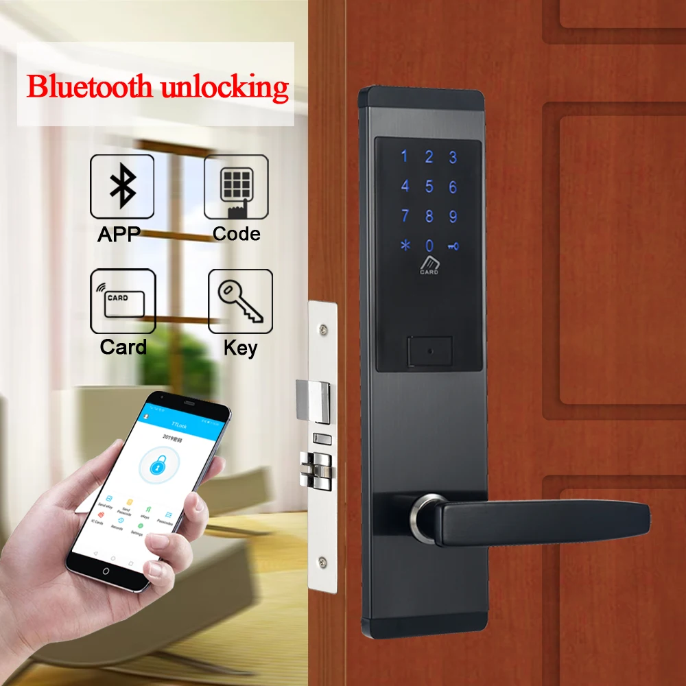 TTlock Bluetooth App дверной замок с Wi-Fi электронный кодовый дверной замок Smart Digital сенсорная клавиатура паролем для офиса