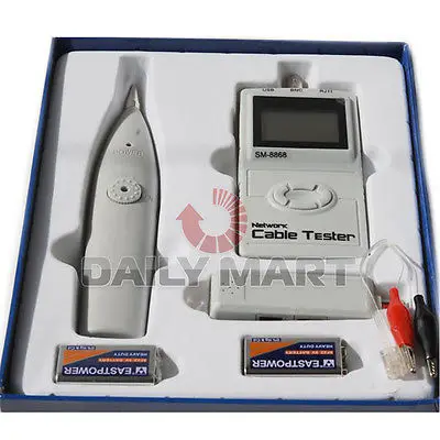 

DHL/EMS NEW LCD Network Cable Tester SM-8868 Wiring Meter Tracker M-S and M-R