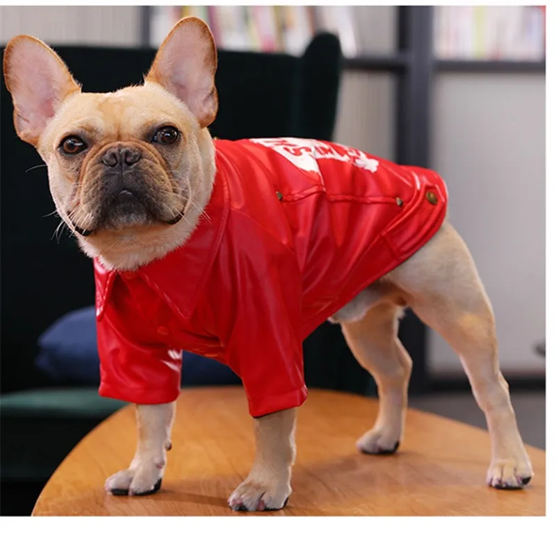 

Pug Clothes French Bulldog Clothing Winter Dog Clothes Leather Coat Jacket Schnauzer Corgi Bulldog Clothing Pet Outfits Costume