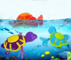 Детские Игрушки для ванной Плавание черепаха цепи заводные Для ванной ing игрушки Симпатичные Для ванной время Животные весело Пластик