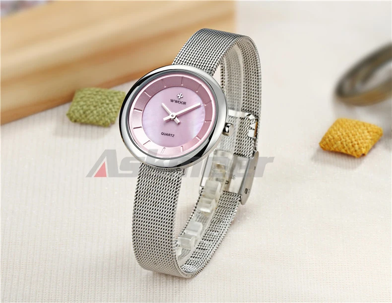 Fashion Women Rose Gold Watch Top Brand WWOOR Luxury Casual Dress Female Quartz Watches Ultra-thin Waterproof Clock  (11)