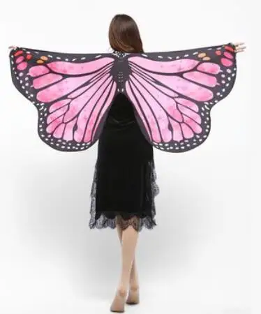 2 Rose Pink Женщины бабочки крылья Красочные Танец живота костюм аксессуар для взрослых мягкие Бабочки Монарх Крылья Новое поступление - Цвет: 2 Rose Pink