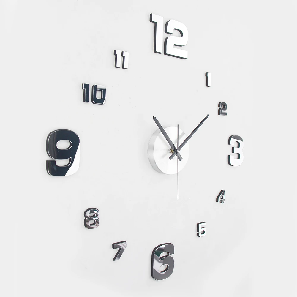 Настенные часы современный дизайн кварцевые часы модные часы зеркальные наклейки Diy Декор для гостиной Новое поступление 3D настоящие большие настенные часы
