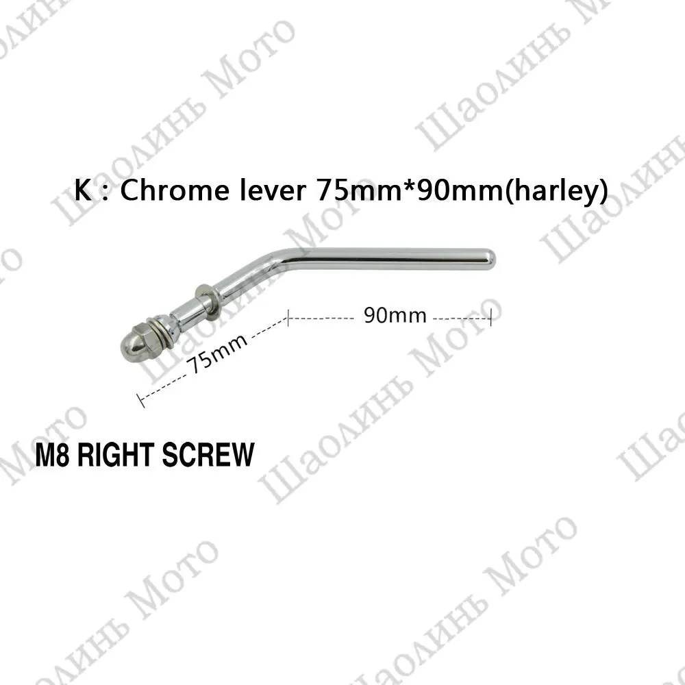 Винтаж черный/хром мотоциклов Зеркала 8 мм 10 мм Нитки зеркало заднего вида для Harley Honda cg125 Yamaha sr400 SR500 - Цвет: LEVER K