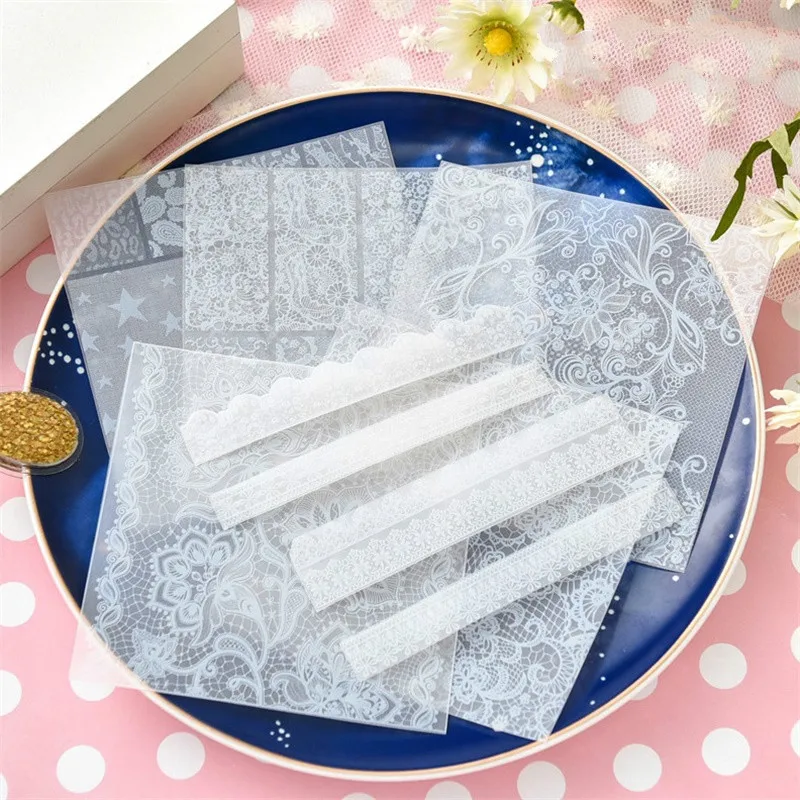 

KSCRAFT 6pcs/set Elegant Vellum Paper Stickers for DIY Scapbooking Card Making Planner Craft