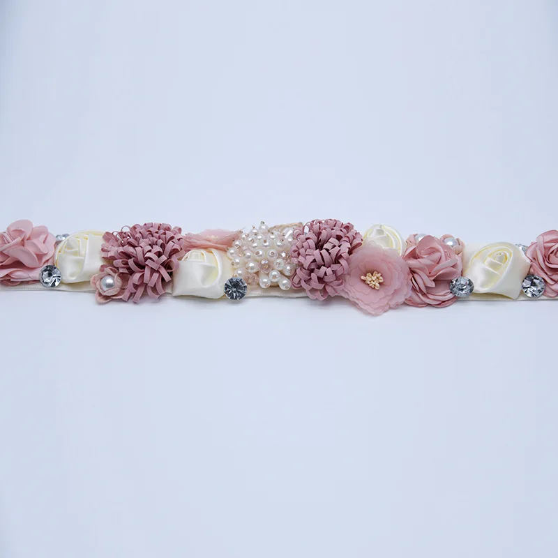 Prom Dress Flower Belt Bridal Accessories Hand Crystal Pearl Ribbon Belts For Dresses Pink Wedding Accesories Bride Bridesmaid Prom Dress Flower Belt Bridal Accessories Hand Crystal Pearl Ribbon Belts For Dresses Pink Wedding Accesories Bride Bridesmaid