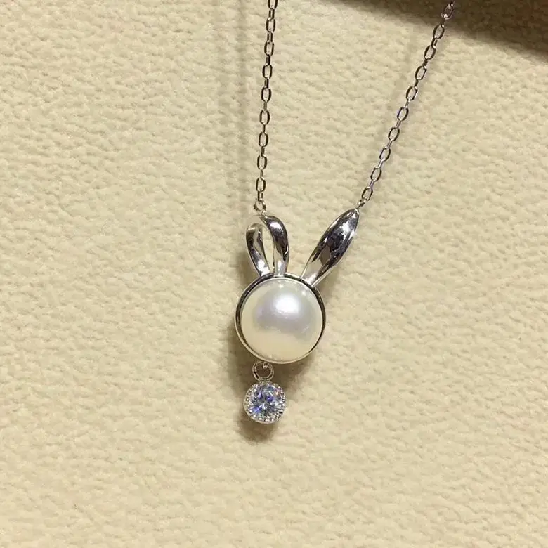 Kopen 925 Sterling Zilveren Parel Ketting Ketting met Konijn Hanger Bevestigingen Ketting Bevindingen Sieraden Onderdelen Fittings Accessoires