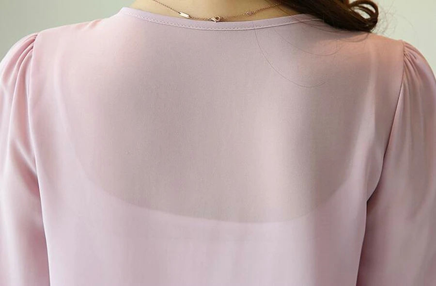 WAN XIANG YUAN Women Shirts 2017 Casual Autumn Long-Sleeved Chiffon Blouse Lady Plus size Blouse for Women Chemise Femme 92313