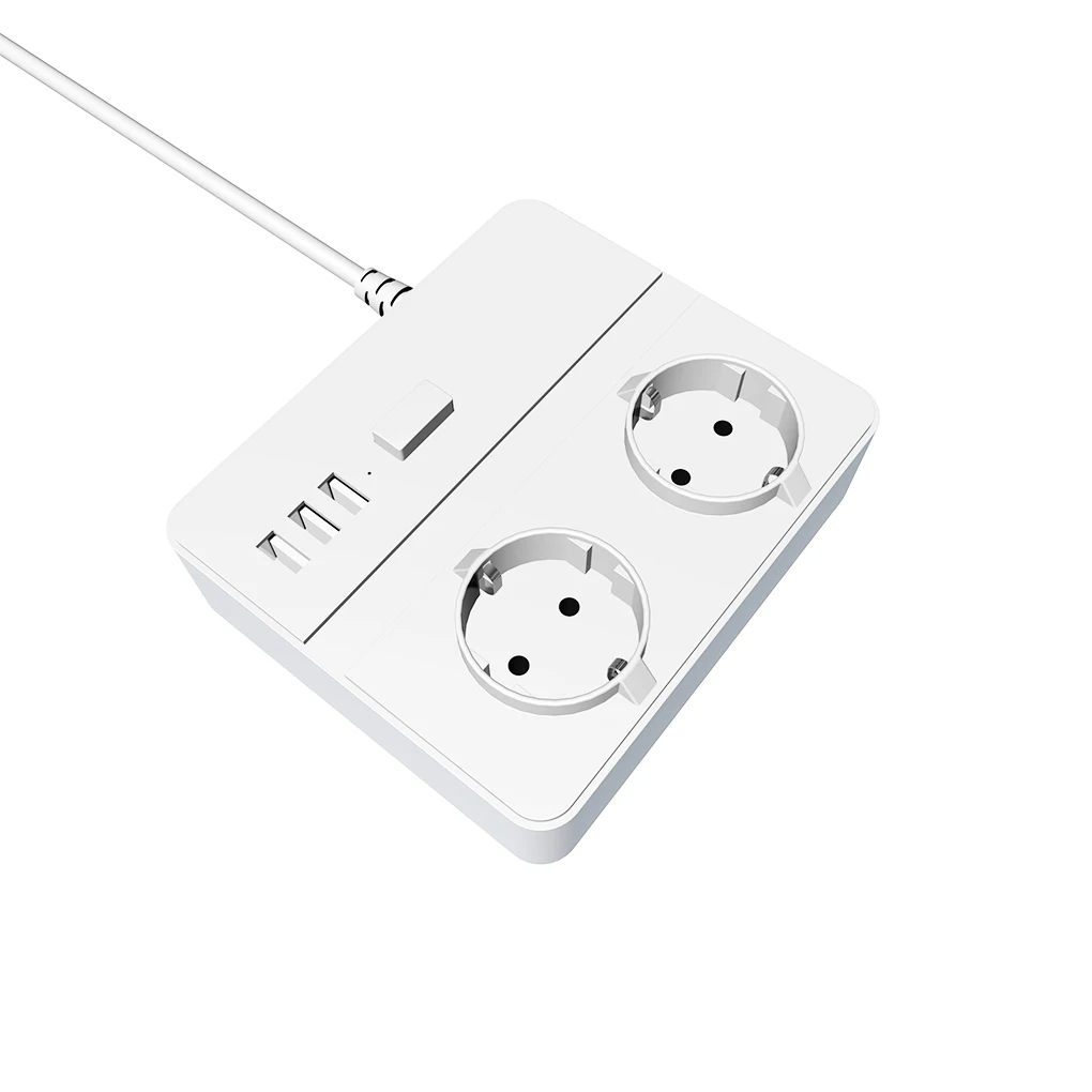 

Power Strip Socket with 3 USB 2.4A 2500W Fast Charging Standard Extension Socket Plug Home Electronics EU Plug