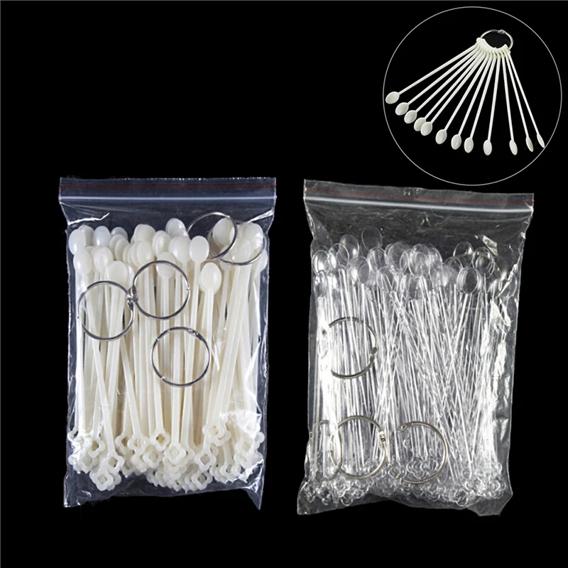 

New 100PCS False Nail Color Display Nail Art Gel Polish Color Card Nail Color Chart Palette Varnish Practice Board Manicure Tool