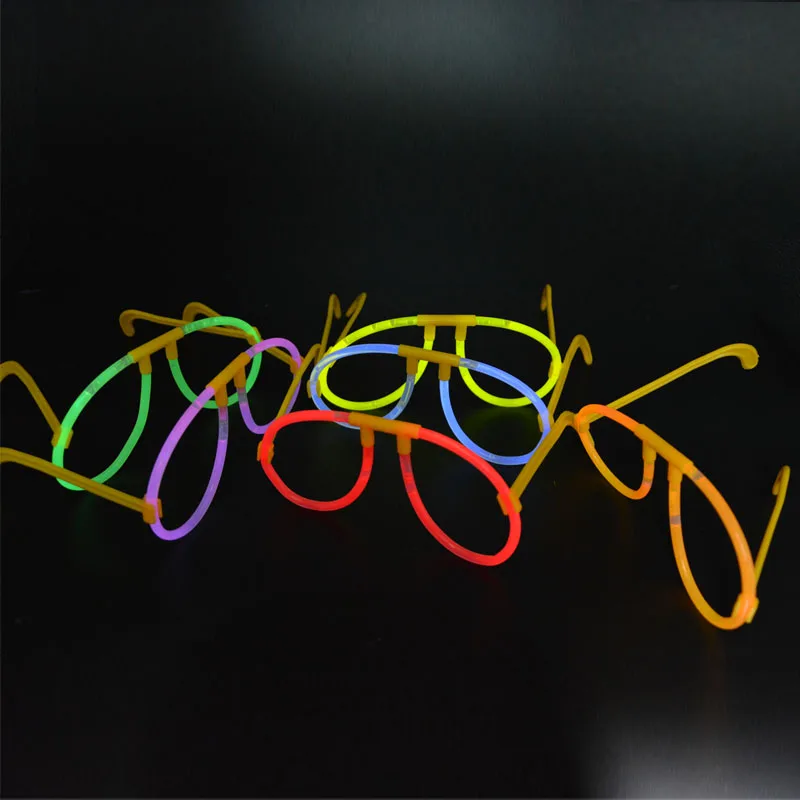 100 шт. вечерние световой свет свечение палочки флуоресценции Stick с 50 шт. Пластик очки стоит вечерние концерты поставляет Рождество
