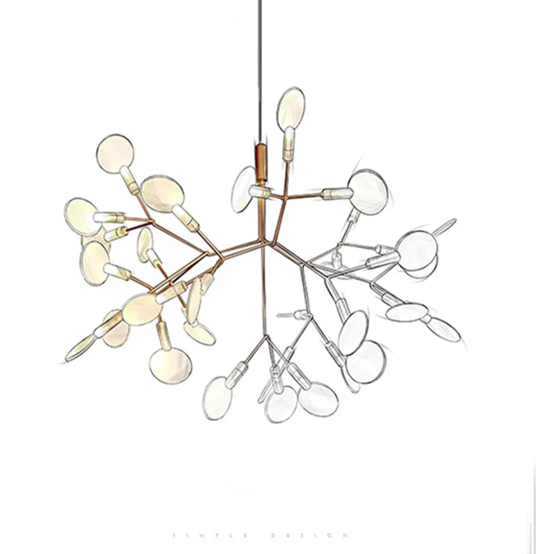  Modern Art Tree Leaves Led Dining Room Pendant Light Nodric Tree Branches Design Studio Light Fixtu - 32991745042