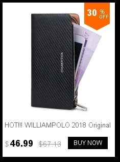 WILLIAMPOLO модный кошелек! Горячая Распродажа! Известный WILLIAMPOLO Роскошный 100% Кожаный Модный Сумка-клатч на замке мужской кошелек PL273