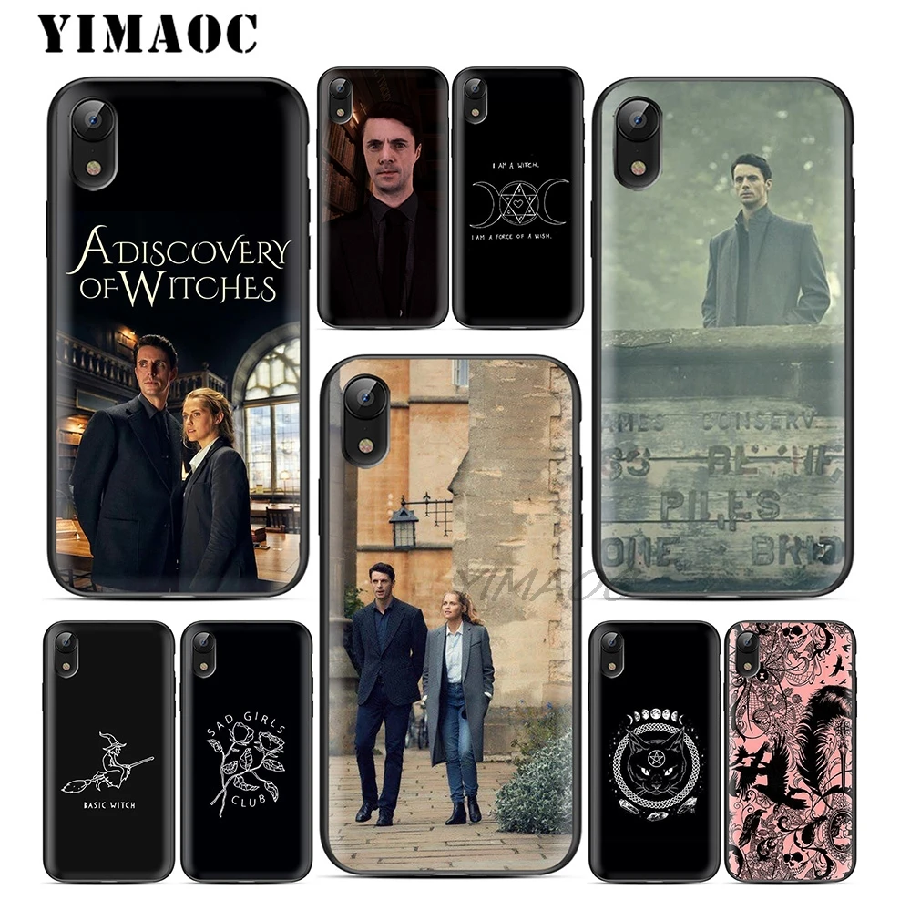 

YIMAOC A Discovery of Witches Soft TPU Black Silicone Case for iPhone X or 10 8 7 6 6S Plus 5 5S SE Xr Xs Max