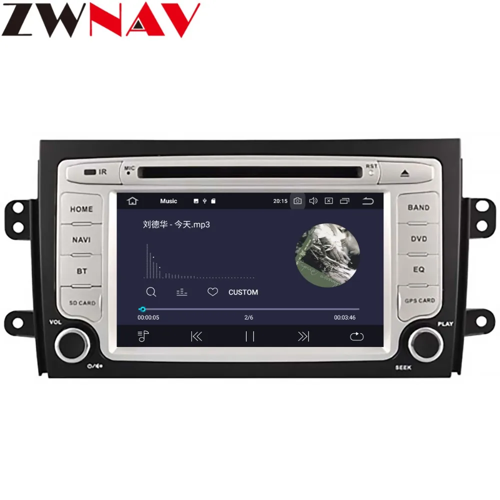 Best ZWNAV Android 9.0 4+32GB Car DVD Player for SUZUKI SX4 2006-2012 Radio Ibiza GPS Navigation Mirroring link head unit px5 5