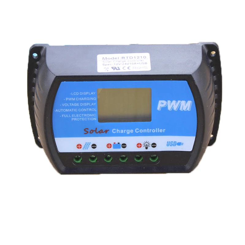 30A 20A 10A контроллеры солнечного заряда LCD ШИМ с DC 5V USB 12V 24V автоматический