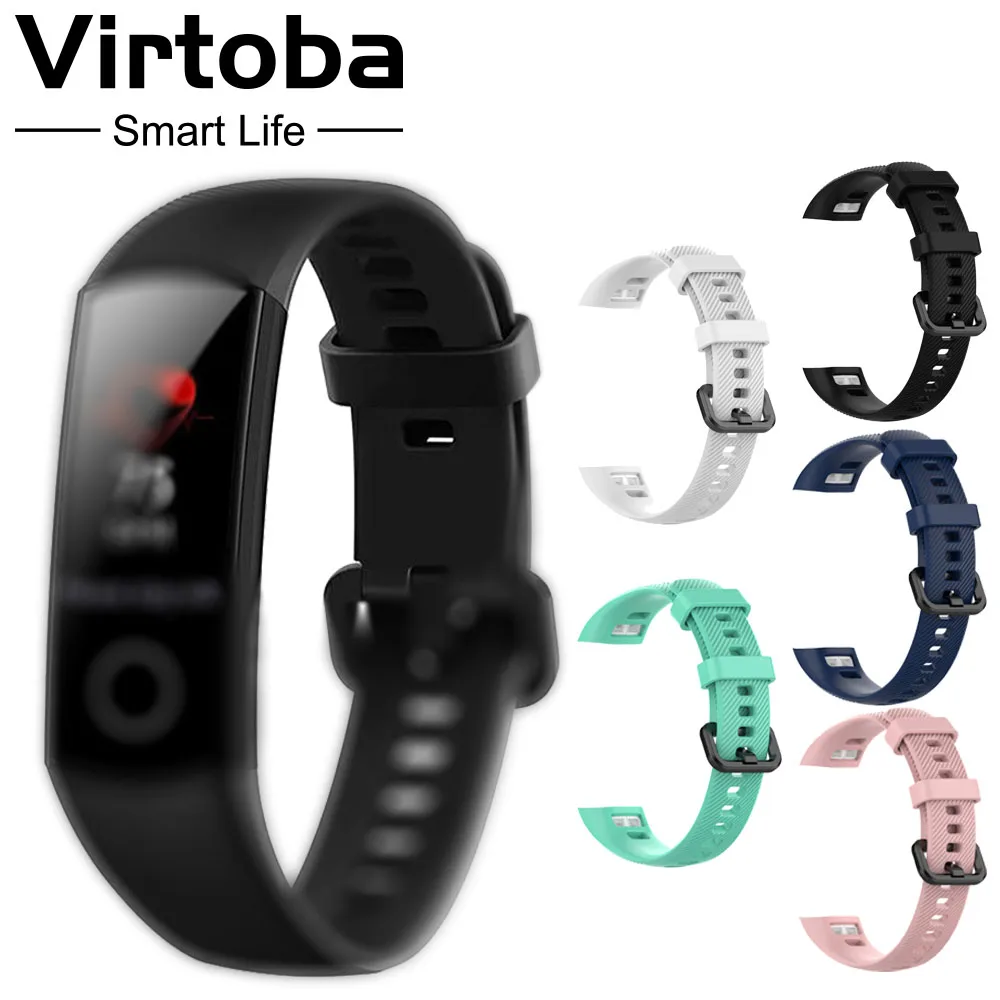 

Replacement sport Silicon Strap For Huawei Honor Band 4 Smart Wristband Amoled Color 0.95" Touchscreen Swim Heart Rate Sleep