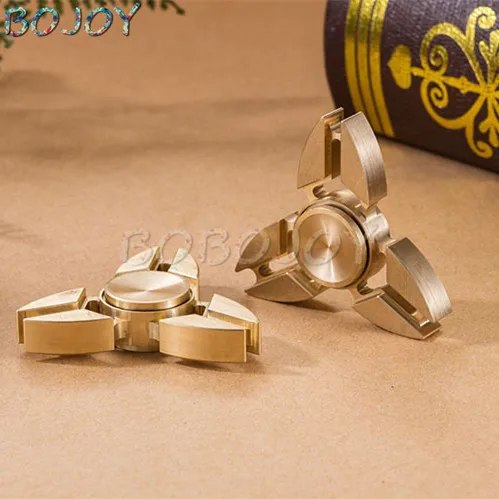 

EDC finger spinner Tri-Spinner Fidgets Pattern Hand Spinner Brass Fidget Spinner metal ADHD Adults Children Educational Toys