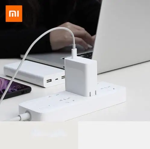 Xiao mi USB-C зарядное устройство 45 Вт 65 Вт QC 3,0 USB штекер type C кабель адаптер mi Phone laptop air PRO 12,5 13,3 15,6 PD 2,0 Быстрая зарядка