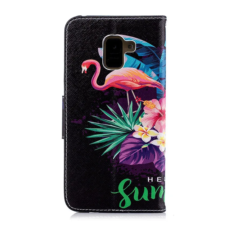 KEFO For Samsung Galaxy A8 Plus A6 Plus 2018 A5 2017 Case New Painting PU Leather Wallet Flip Luxury Book Style Cover Coque Capa (10)