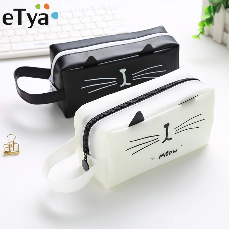 ETya Симпатичная кошка косметичка Женская дорожная сумка для стирки женская