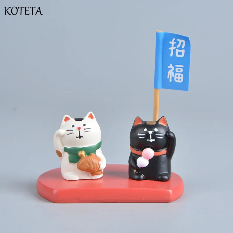 Милые миниатюрные фигурки кошек из декора японская модель животного Zakka