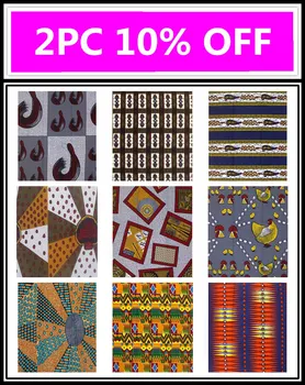 

2019 Latest 100% Cotton African wax print Fabric Ankara Wax Nigerian Style Real Wax Ghana design sewing for dress 6yard/lot