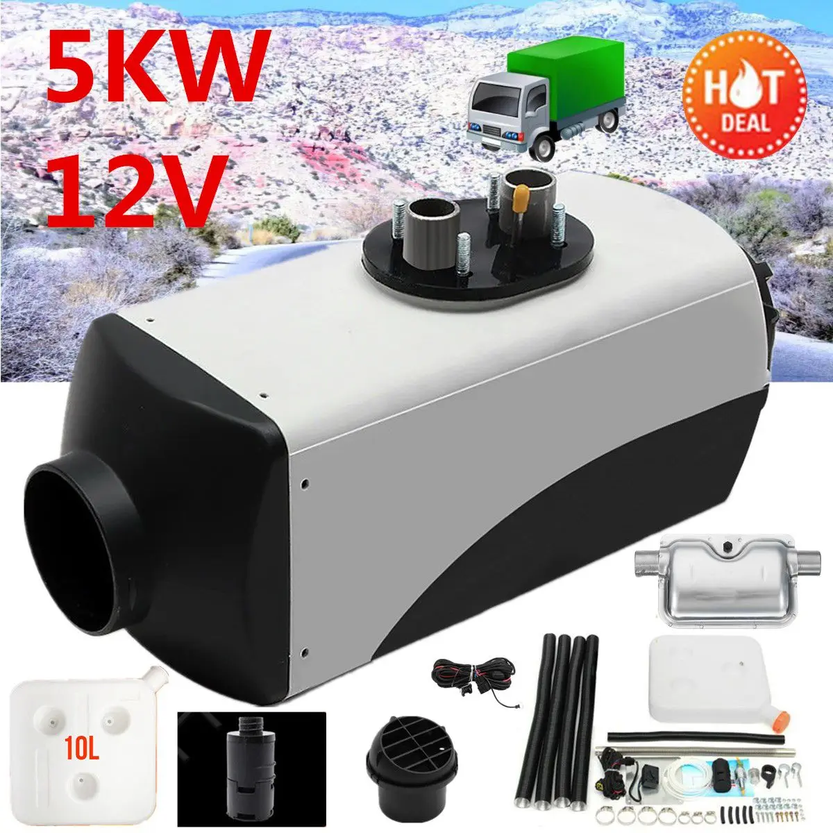 

12V 8000W 8KW LCD Monitor Air Diesels Fuel Heater Car Heater Silencer for RV Car Truck Motor Home Boat Bus Motorhome