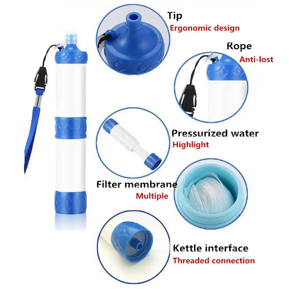 HobbyLane Portable Outdoor Camping Water Purifier Camping Hiking Emergency Living Survival Portable Water Purifier Water Filter