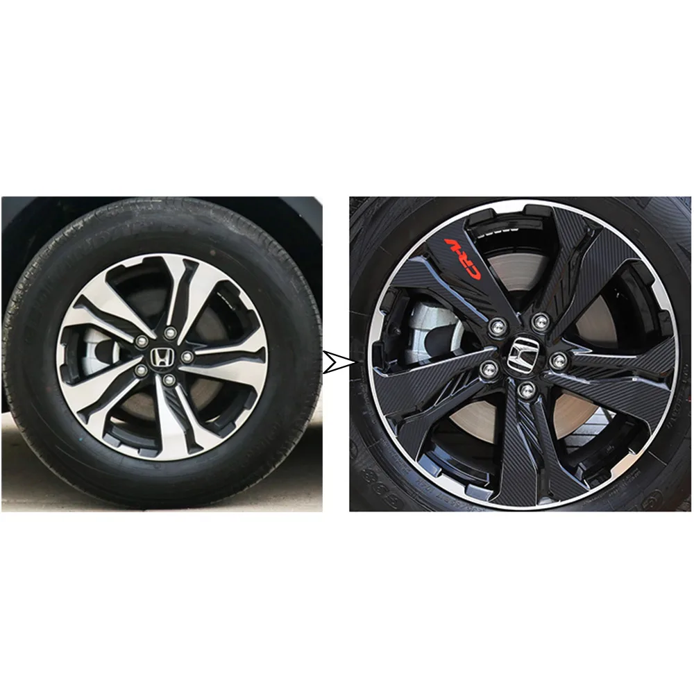 (235/65 R17) 4X текстурная наклейка на обод из углеродного волокна наклейки кузова для