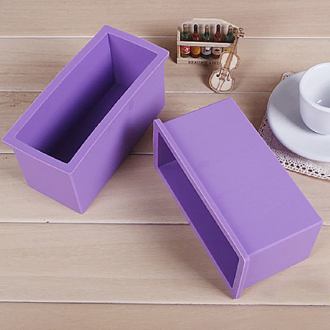 

Great Cheap Thicken Rectangle Brick Baking Toast Bread Loaf Cake Silicone Mold Bakeware 0.6L