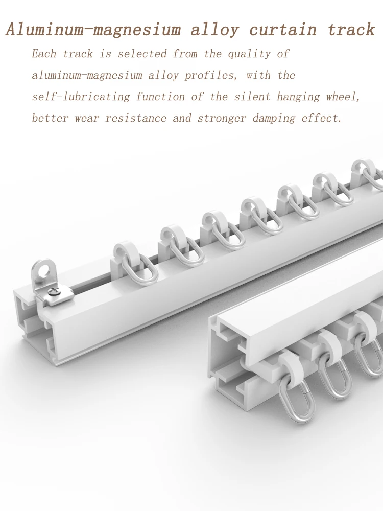 Высокое качество алюминиевый электрический занавес трек настраиваемый моторизованный потолочный монтаж оконный занавес трек для умного