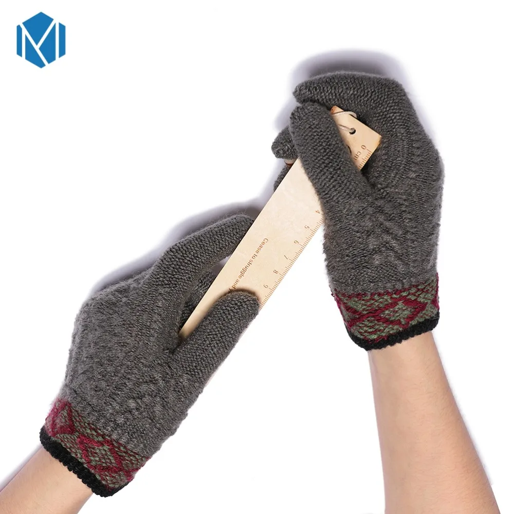 Тянущиеся Детские Зимние перчатки на полный палец унисекс спортивные вязаные теплые перчатки зимние женские мужские варежки handschoenen