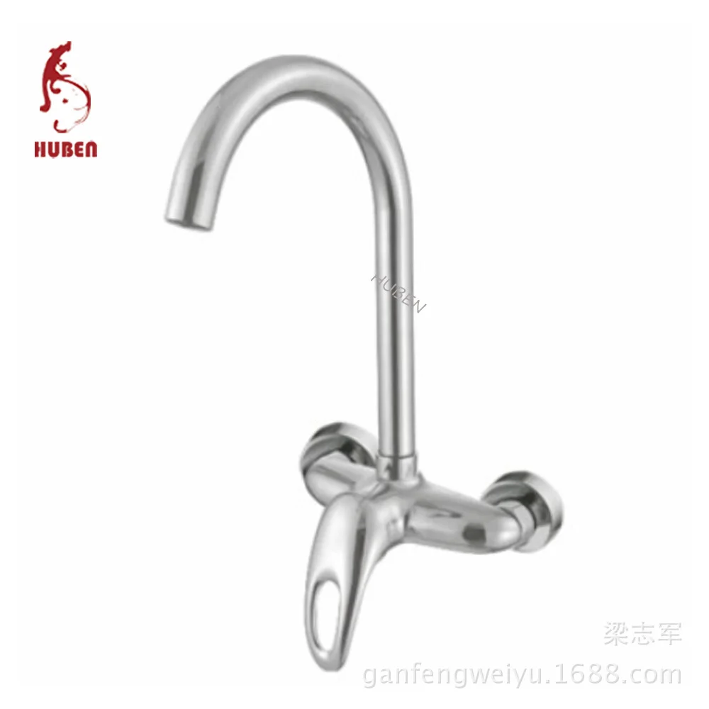 

Tiger ran into the wall kitchen faucet hot and cold faucet Caipen sink faucet rotation leading all-copper interface