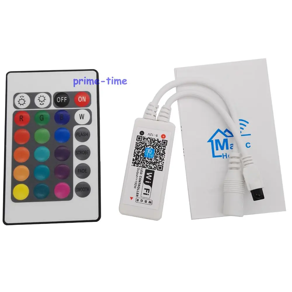 Magic Home Wifi LED RGB / RGBW Controler DC12V MIni Wifi + 24 IR Key Remote Controller for RGB / RGBW LED Strip Magic Home Wifi LED RGB / RGBW Controler DC12V MIni Wifi + 24 IR Key Remote Controller for RGB / RGBW LED Strip