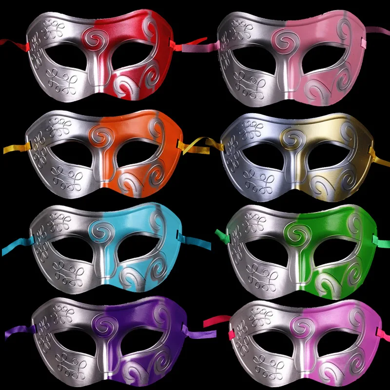 

Masquerade Halloween Mask Spartan Warrior Jazz Roman Helmet Mask Decor Adult Cosplay Masquerade Ball Antique Mask Headband,Q