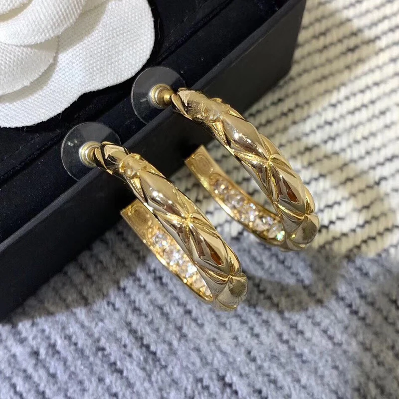 

Gold Big Earrings European and American Large Circle Earrings Wedding Jewelry