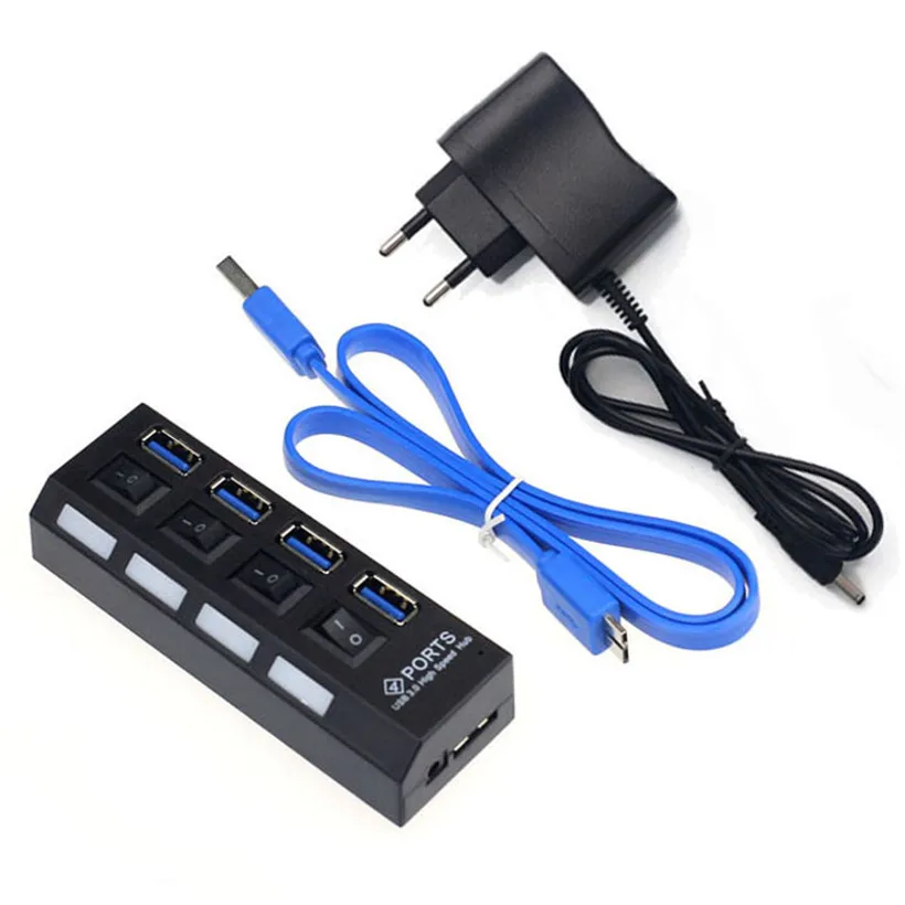 Advanced 2017 Computer font b Accessories b font 4 Ports USB 3 0 HUB With On