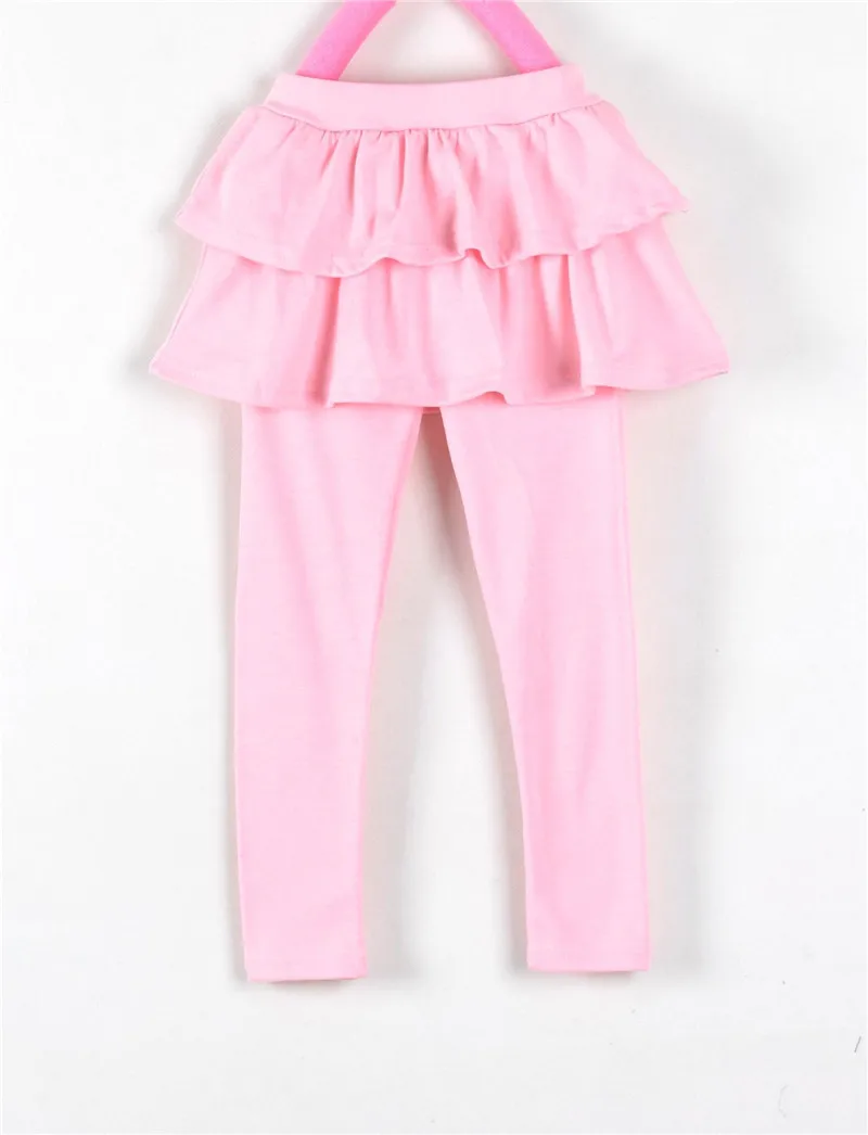 Юбка для девочек; брюки; осень г.; новые весенние леггинсы для девочек с юбкой; Одежда для девочек; детские брюки; леггинсы; брюки для девочек - Цвет: Розовый