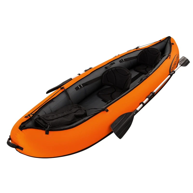 US $426.00 11ft Inflatable 2Person Luxury Venture Kayak Fishing Double Paddle Floating Boat Sit in Sea Kayak Fun Air Raft