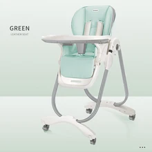 Детское кресло с колесами для новорожденных, переносное детское сиденье, регулируемое складное детское обеденное кресло, стульчик для кормления детей