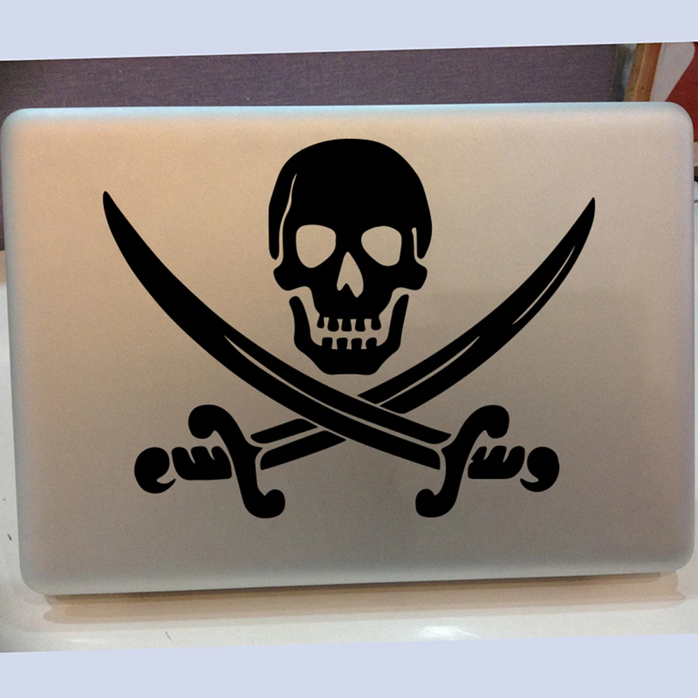 

Cartoon Jolly Roger Wall Sticker Laptop Window Car Skull Pirate Decal Living Room Bedroom Kids Room Vinyl Decor