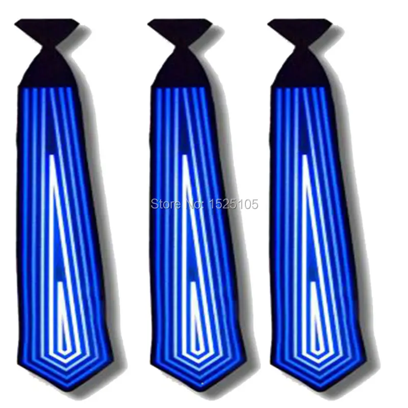 

2017 Sound Active EL Tie Flash Luminous Pattern Cool At Night Best For Party OEM Order Is Welcome