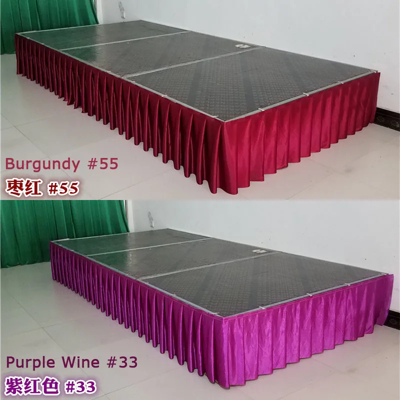 Ice Silk Wedding Table Skirt Table Skirting For Cloth Cover Wedding Party Banquet Birthday Decoration