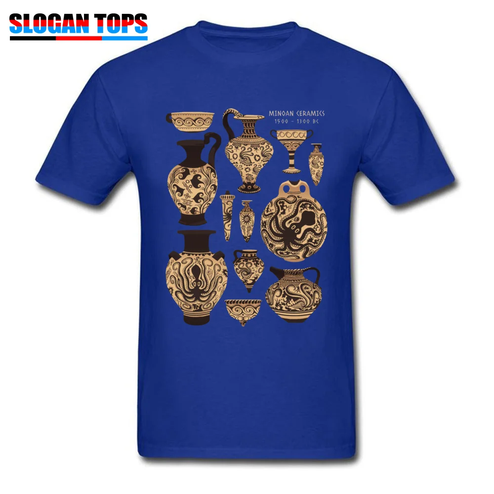 Geek Late Minoan Ceramics 19245 Men Tshirts Newest NEW YEAR DAY Short Sleeve Tops T Shirt Round Collar 100% Cotton Tops & Tees Late Minoan Ceramics 19245 blue