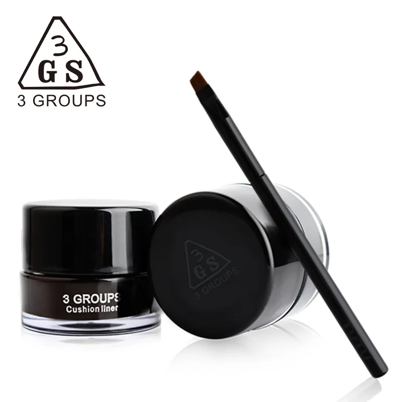 3gs waterproof brown eyeliner long lasting black eye liner gel eyeliner