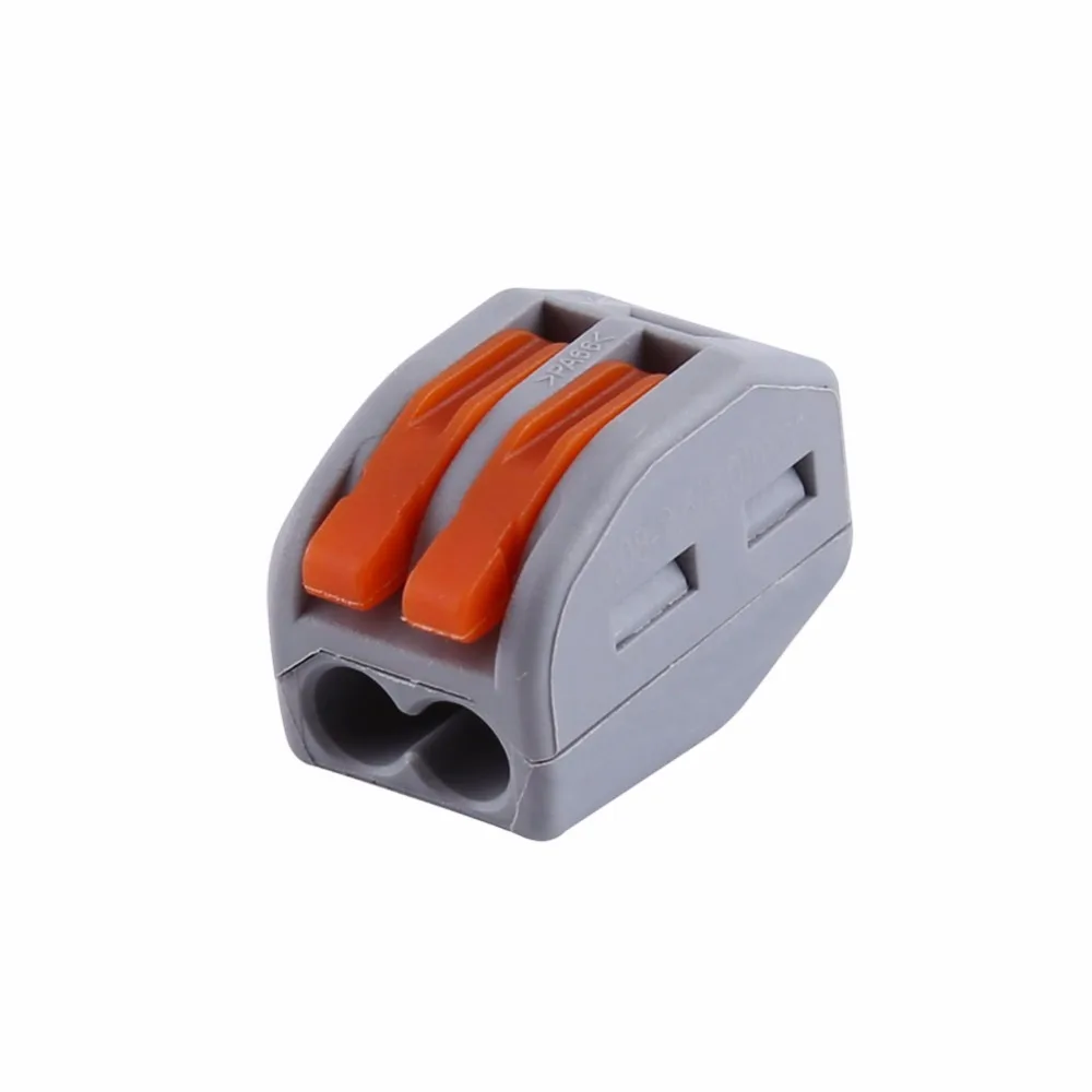 20pcs//Lot Wire conectores electricos Spring Lever 2 Way Reusable Spring Lever